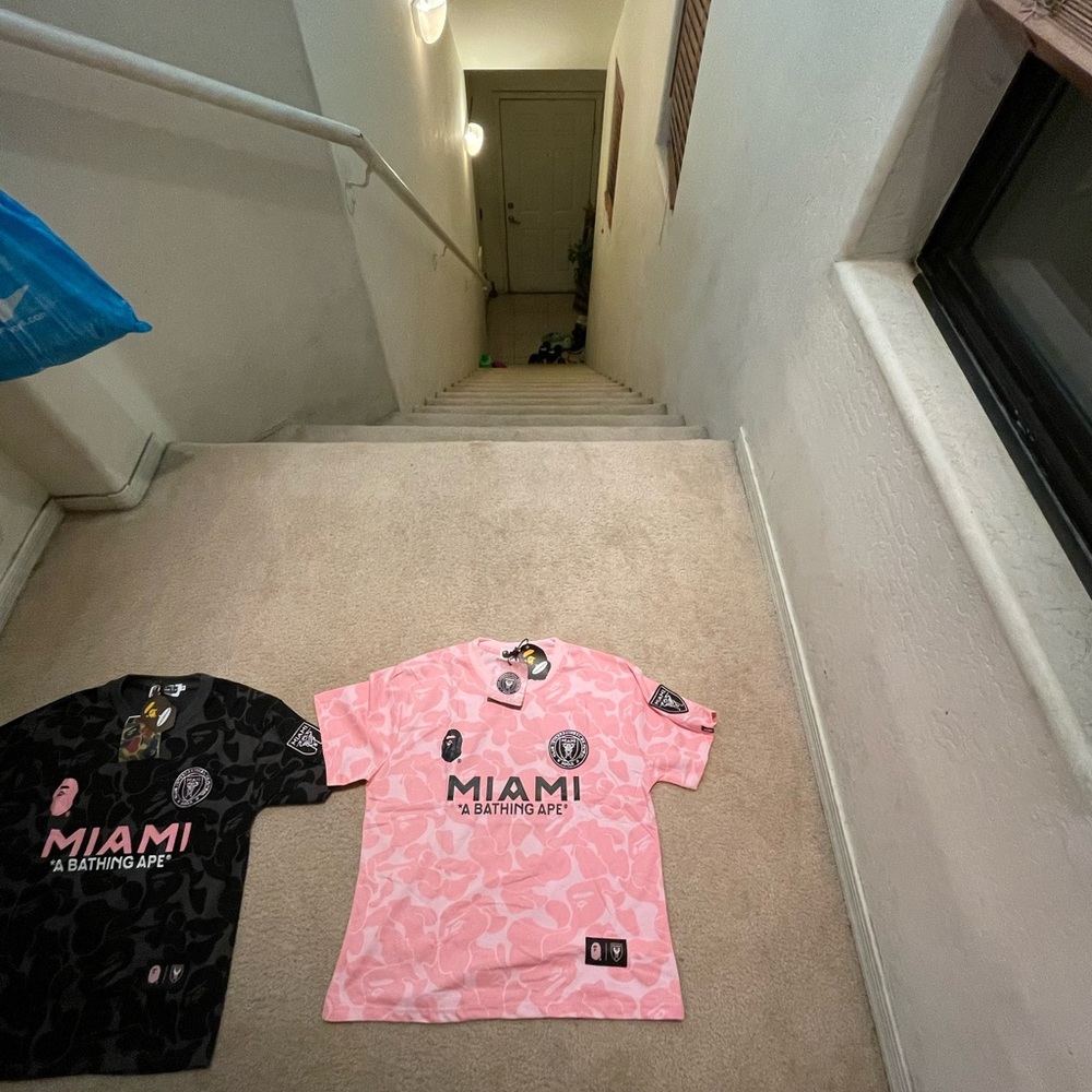 Pink and Black Short Sleeve Tees with Miami Design